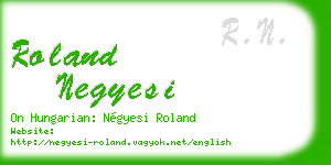 roland negyesi business card